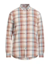 Scotch & Soda Man Shirt Chocolate Brown Size M Cotton