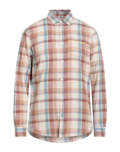 Scotch & Soda Man Shirt Chocolate Brown Size M Cotton