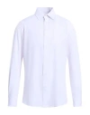 Scotch & Soda Man Shirt Lilac Size 17 ½ Polyester, Elastane In White