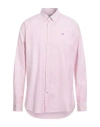 Scotch & Soda Man Shirt Red Size Xl Cotton, Elastane In Pink