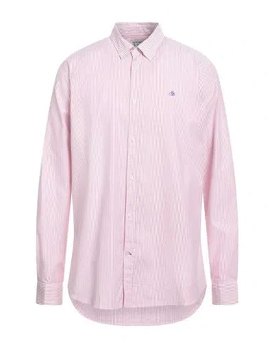 Scotch & Soda Man Shirt Red Size Xl Cotton, Elastane In Pink