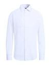 Scotch & Soda Man Shirt White Size 17 ½ Polyester, Elastane In Blue