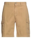 Scotch & Soda Man Shorts & Bermuda Shorts Camel Size 34 Cotton, Elastane