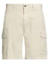 Scotch & Soda Man Shorts & Bermuda Shorts Sand Size 34 Cotton, Elastane