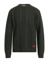 Scotch & Soda Man Sweater Military Green Size L Acrylic, Virgin Wool In Green