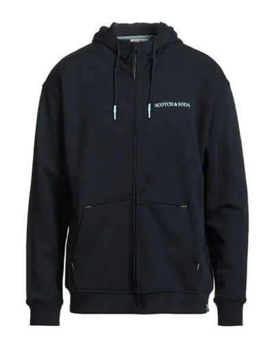 Scotch & Soda Man Sweatshirt Midnight Blue Size Xxl Organic Cotton