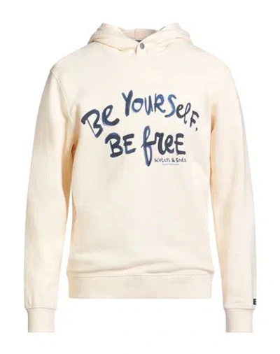 Scotch & Soda Man Sweatshirt Sand Size L Cotton
