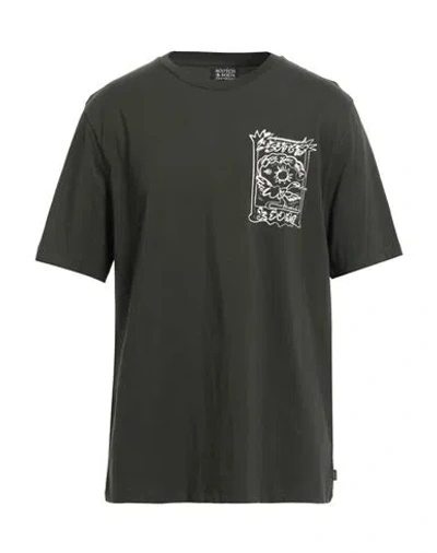 Scotch & Soda Man T-shirt Military Green Size S Cotton