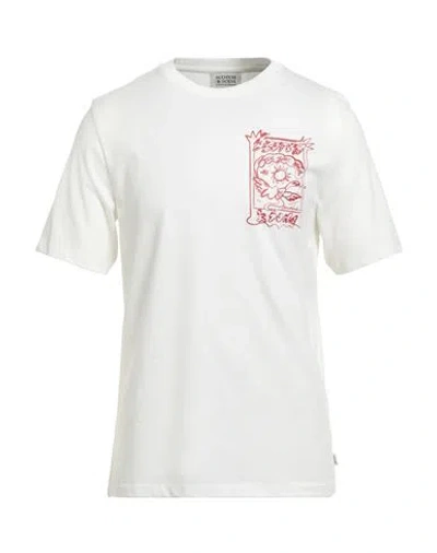 Scotch & Soda Man T-shirt White Size L Cotton
