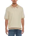 Scotch & Soda Marled Rib Sweater Polo Shirt In Brown