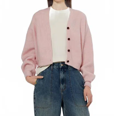 Scotch & Soda Melange Cardigan In Pink