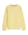 Scotch & Soda Melange Crewneck Sweatshirt In Yellow