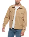 Scotch & Soda Canvas Shirt Jacket In Brown