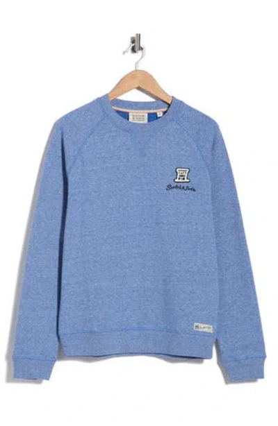 Scotch & Soda Mélange Sweatshirt In Navy