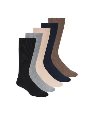 Scotch & Soda Men's 5-pack Ribbed Crew Dress Socks In Multi