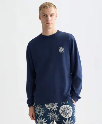 Scotch & Soda Patch Long-sleeve T-shirt In Blue