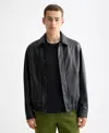 Scotch & Soda Men's Boxy Long Sleeve Jacket In Black