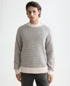 Scotch & Soda Men's Chenille Pattern Long Sleeve Sweater In Gray