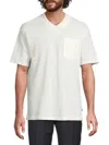 Scotch & Soda Men's Chest Pocket Garment-dye Cotton Polo Shirt In White