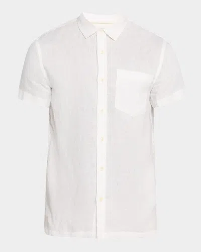 SCOTCH & SODA MEN'S CORE LINEN POCKET SHORT-SLEEVE SHIRT