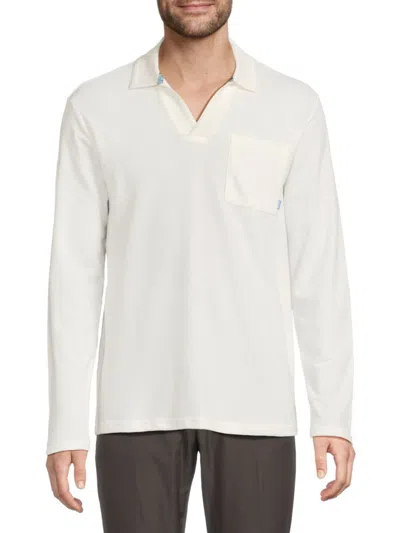Scotch & Soda Men's Cotton-blend Polo Shirt In White