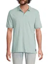 Scotch & Soda Men's Cotton Slub Knit Polo Shirt In Blue