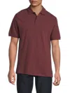 Scotch And Soda Men's Cotton Slub Knit Polo Shirt In Burgundy