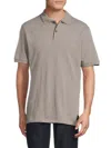 Scotch And Soda Men's Cotton Slub Knit Polo Shirt In Gray