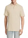 Scotch & Soda Men's Cotton Slub Knit Polo Shirt In Neutral