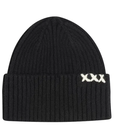 Scotch & Soda Men's Decode Rib Stitched Beanie In Black