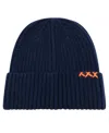 Scotch & Soda Men's Decode Rib Stitched Beanie In Blue
