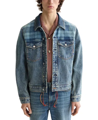 Scotch & Soda Men's Denim Trucker Jacket In Blue