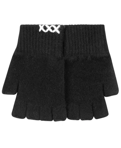 Scotch & Soda Men's Fingerless Heavy Whip Stitch Gloves In Black