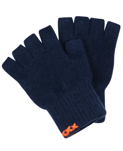Scotch & Soda Men's Fingerless Heavy Whip Stitch Gloves In Blue