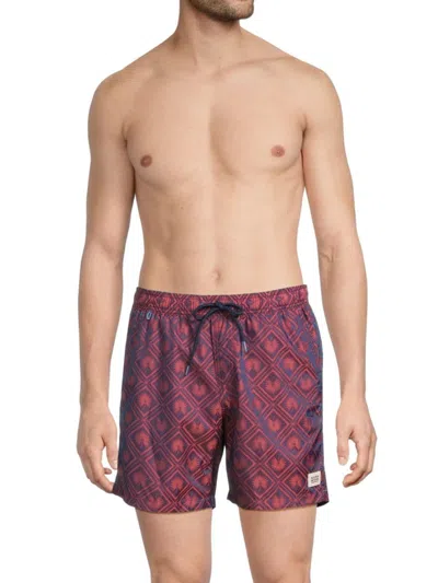 Scotch And Soda Men's Geometric Swim Trunk In Multi