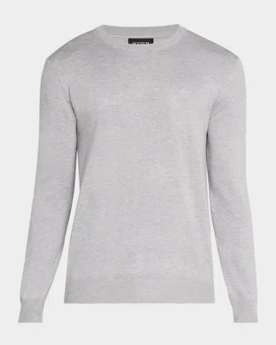 Scotch & Soda Men's Heathered Classic-fit Crewneck Sweater In Gray
