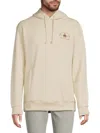 Scotch & Soda Logo Fleece Hoodie In Brown