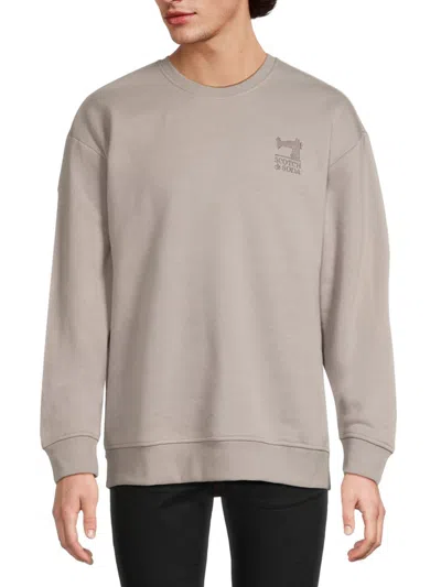 Scotch & Soda Men's Logo Cotton-blend Sweatshirt In Neutral