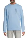 Scotch & Soda Men's Logo Cotton Sweatshirt In Blue