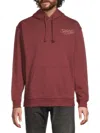 Scotch & Soda Fleece Graphic Hoodie In Burgundy
