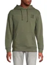 Scotch And Soda Men's Logo Fleece Cotton-blend Relaxed-fit Hoodie In Green