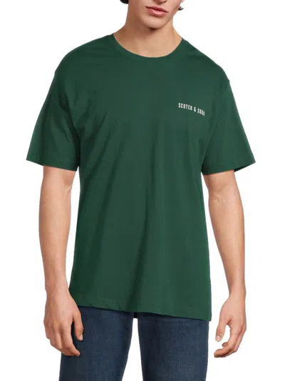 Scotch & Soda Men's Logo Graphic Cotton T-shirt In Green