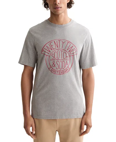 Scotch & Soda Men's Logo Graphic T-shirt In Burgundy