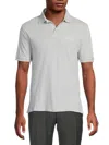 Scotch & Soda Men's Logo Pique Cotton Polo In Gray