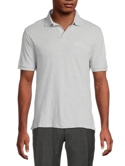 Scotch & Soda Men's Logo Pique Cotton Polo In Gray