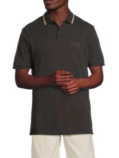 Scotch & Soda Men's Logo Pique Cotton Polo In Gray