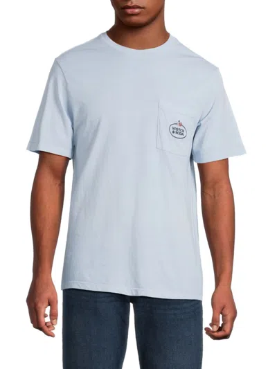 Scotch & Soda Men's Logo Pocket Cotton T-shirt In Blue