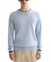 Scotch & Soda Men's Long Sleeve Melange Crewneck Sweater In Blue