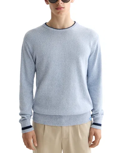 Scotch & Soda Men's Long Sleeve Melange Crewneck Sweater In Blue