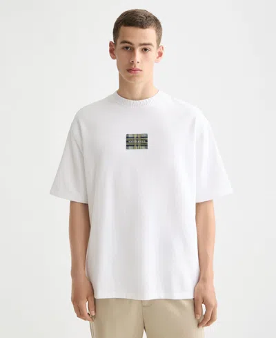 Scotch & Soda Men's Loose Fit Short Sleeve T-shirt In White